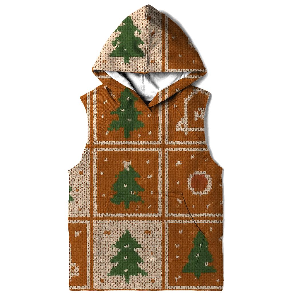 Gingerbread Rocket Village Grid Design zip-up hoodies