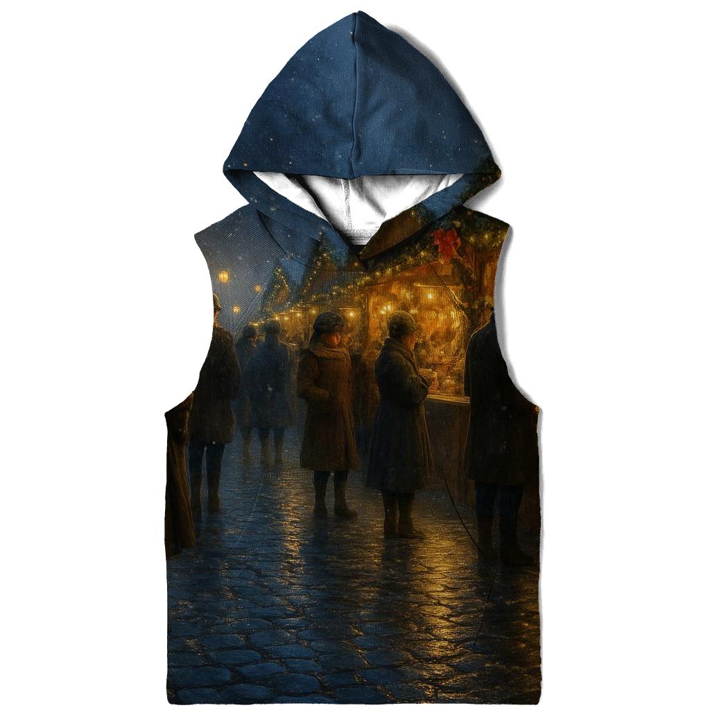 Midnight Market Under Lanterns And Falling Flurries pullover hoodies