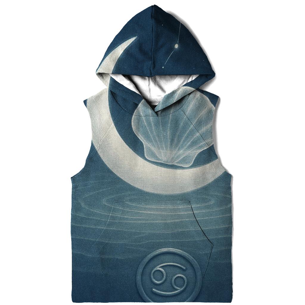Cancer Crescent Shell Tides Constellation premium hoodies