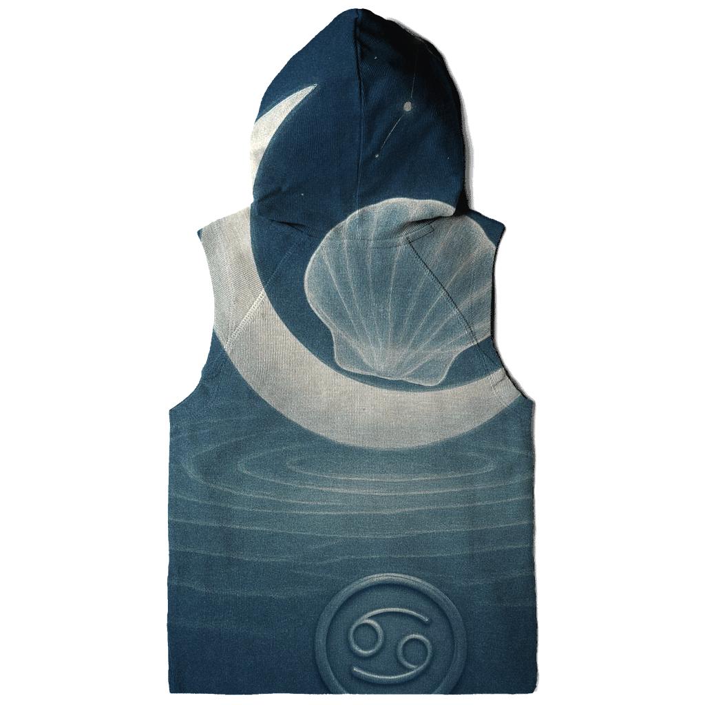 Cancer Crescent Shell Tides Constellation premium hoodies