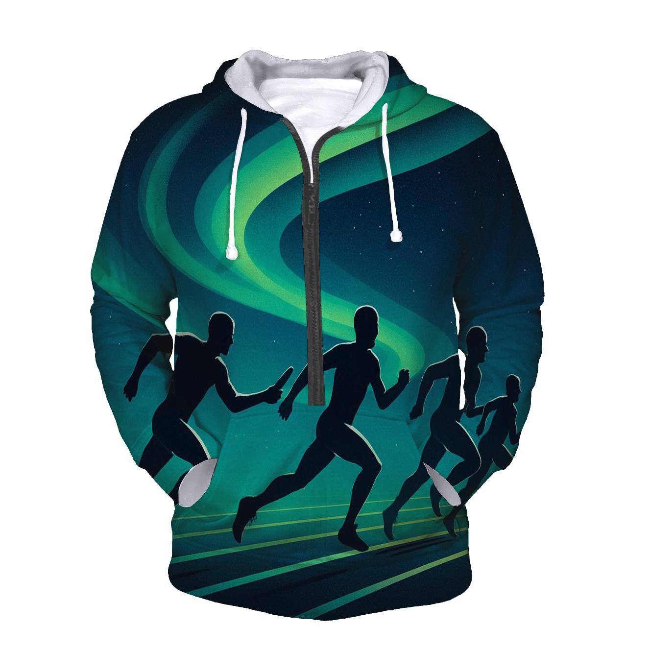 Aurora Sprint Relay Baton Pass embroidered hoodies