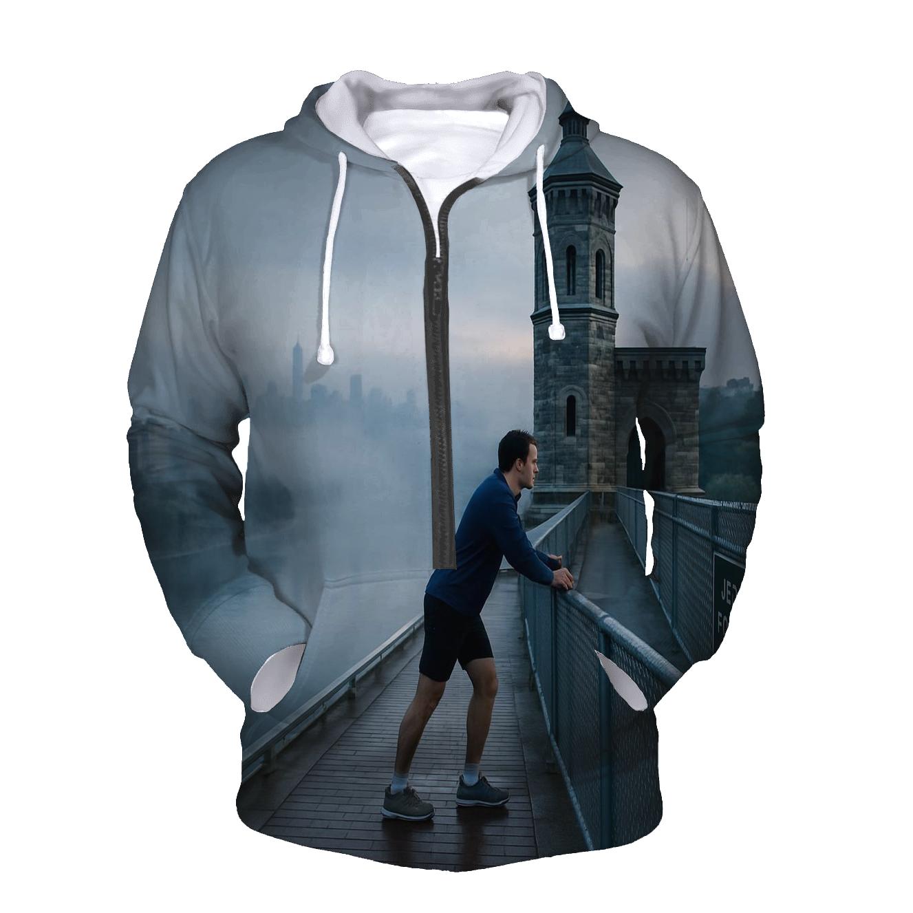 Harlem River Mist From High Bridge hoodie designs
