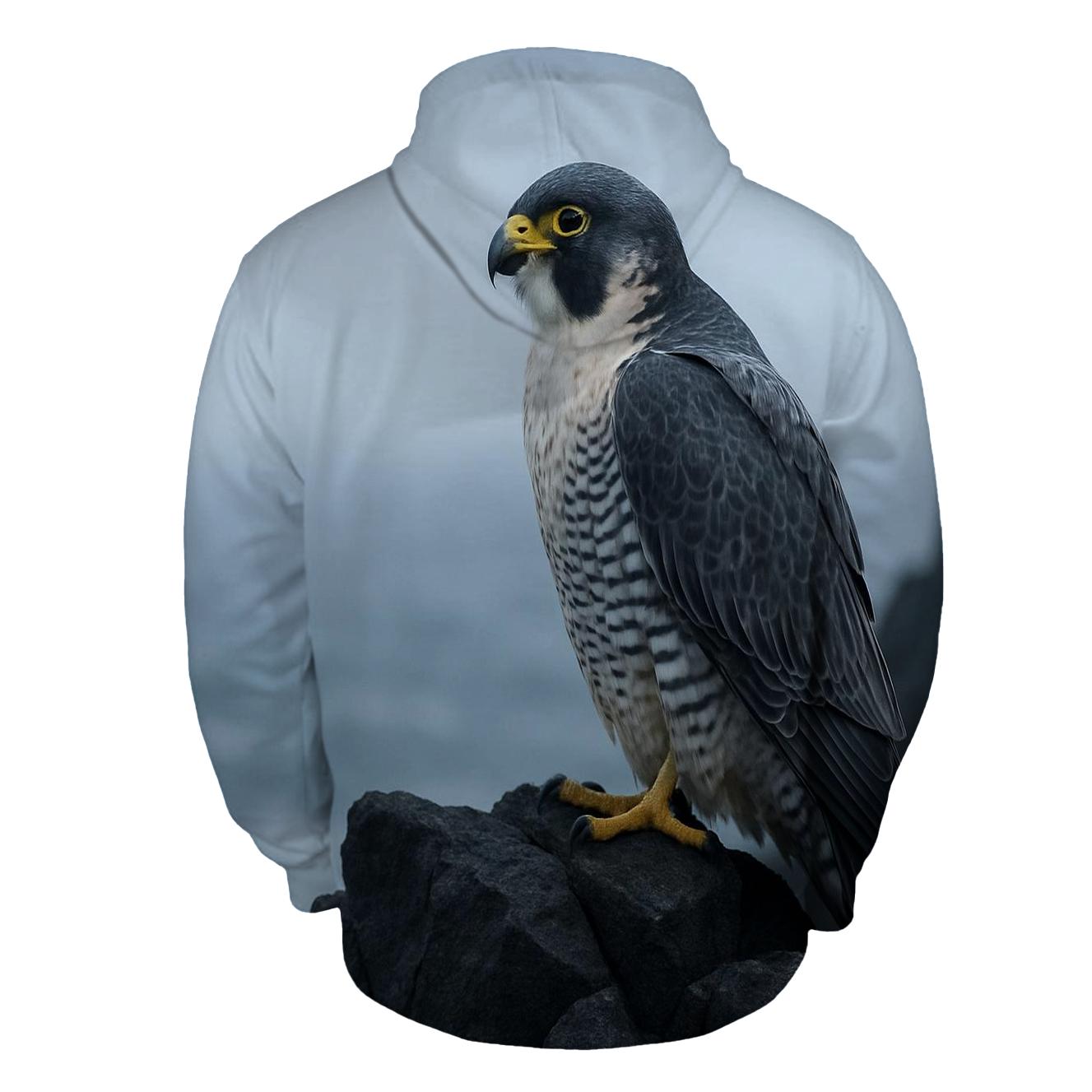 Basalt Perch Sentinel Peregrine Falcon embroidered hoodies