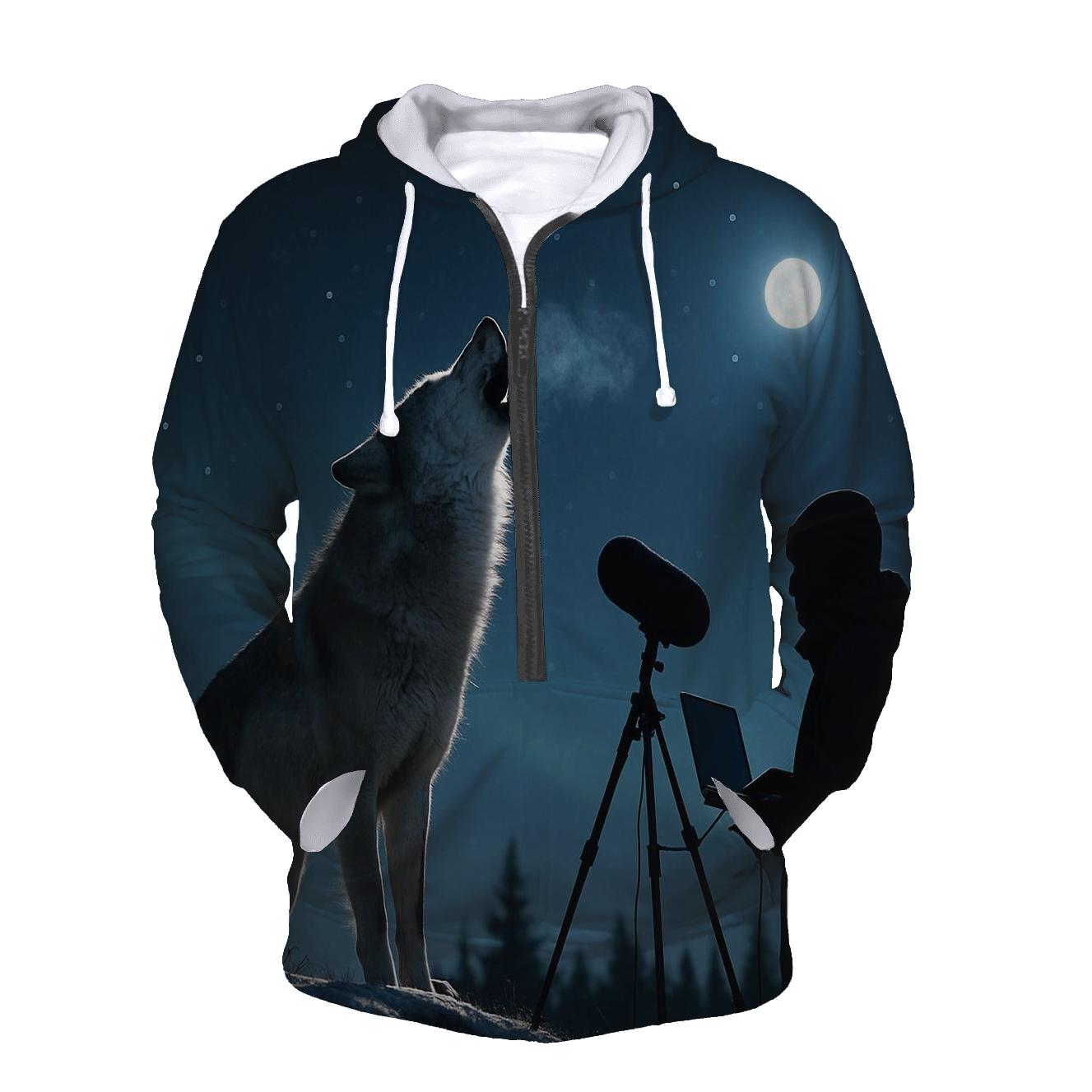 Night Howl Measured By Bioacoustics Team zip-up hoodies
