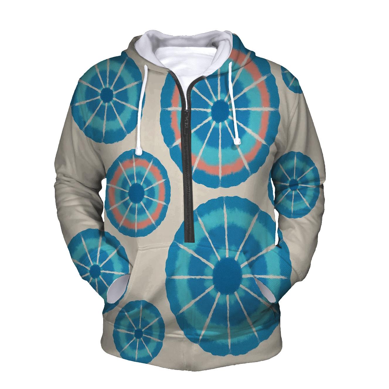 Kumo Meteor Rosette Cluster printed hoodies