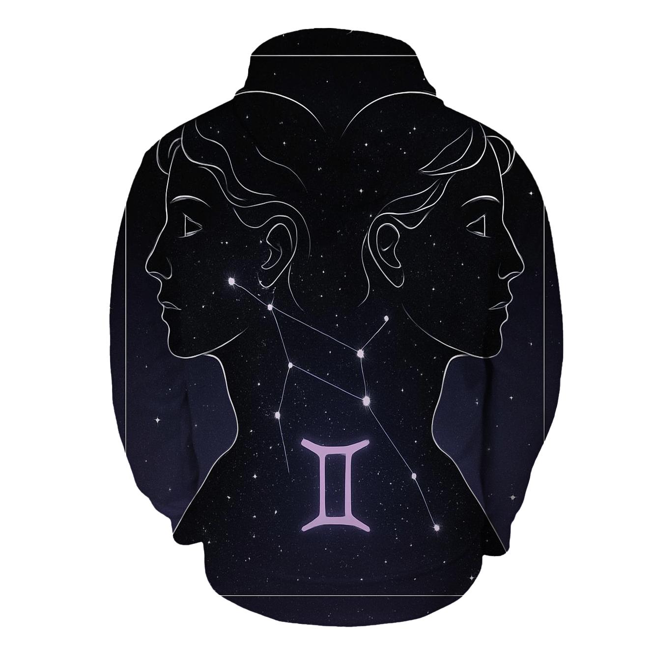 Gemini Twins Mirror Constellation Portrait hoodies fashion
