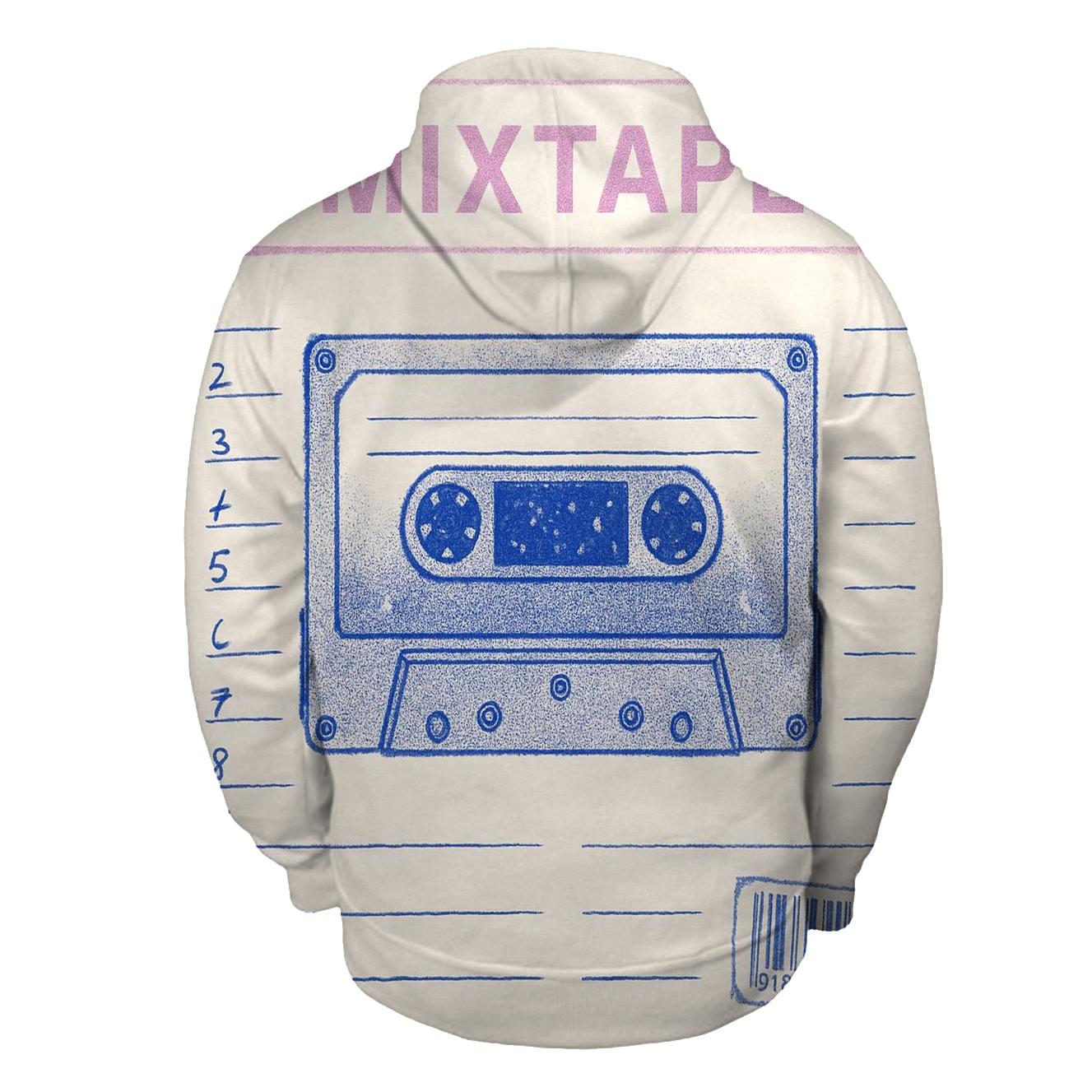 Nineties Cassette Mixtape Starfield Sleeve embroidered hoodies