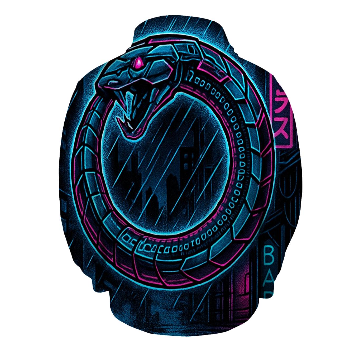 Neon Alley Ouroboros Circuit hoodies fashion