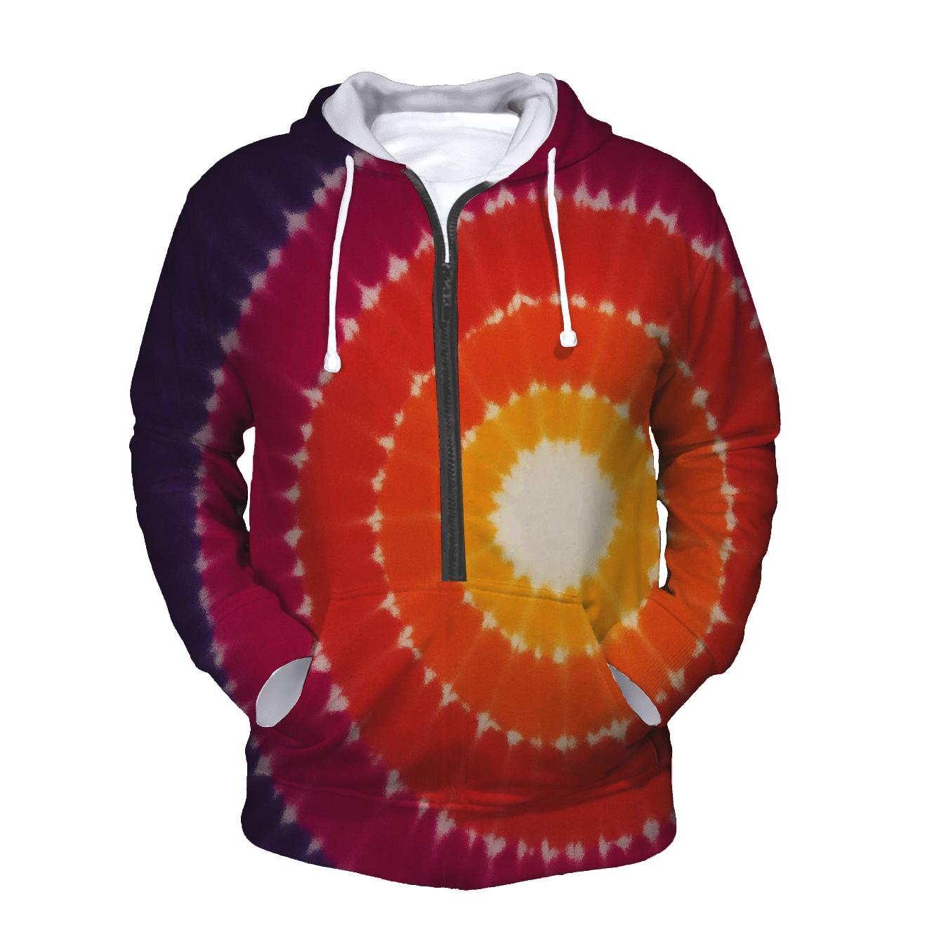 Bullseye Supernova Off Center Burst designer hoodies