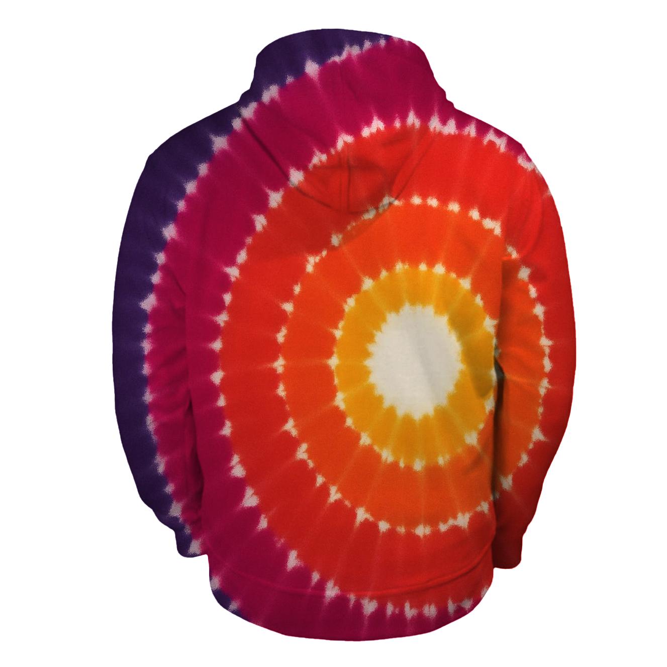 Bullseye Supernova Off Center Burst designer hoodies