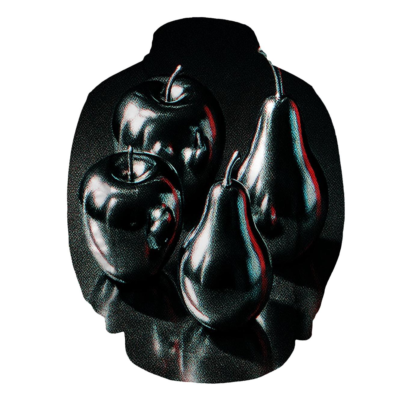 Chrome Fruit Still Life With Glitch Halftone embroidered hoodies