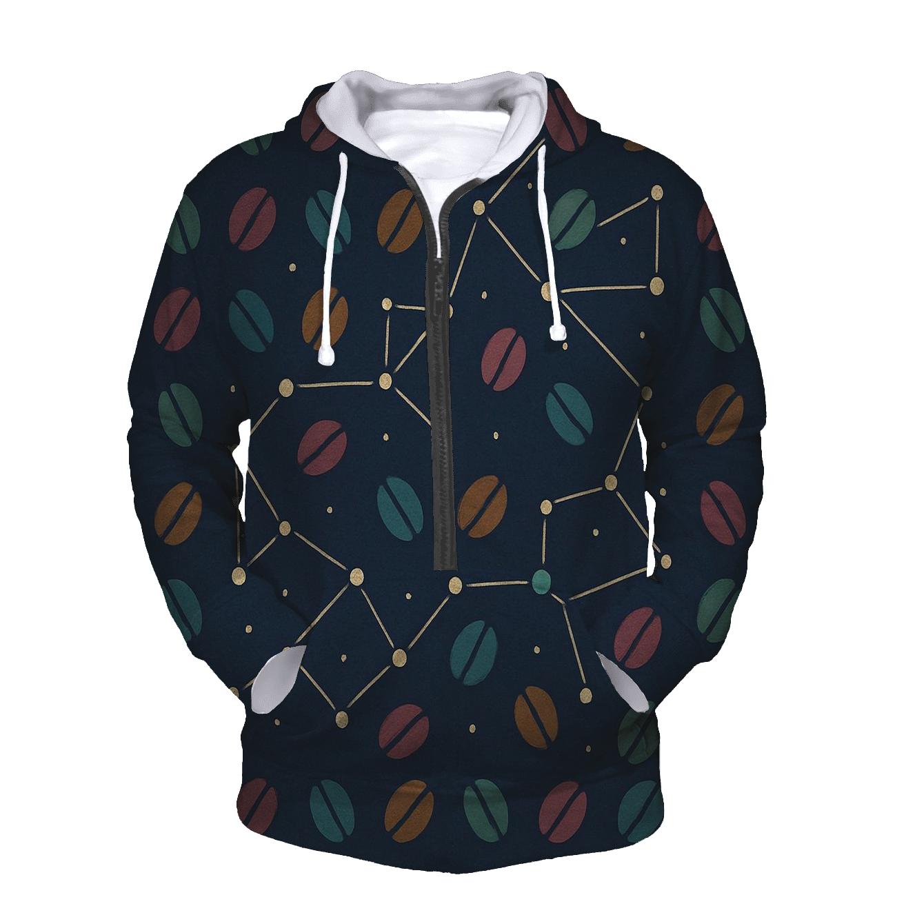 Bean Constellation Grid heavyweight hoodies