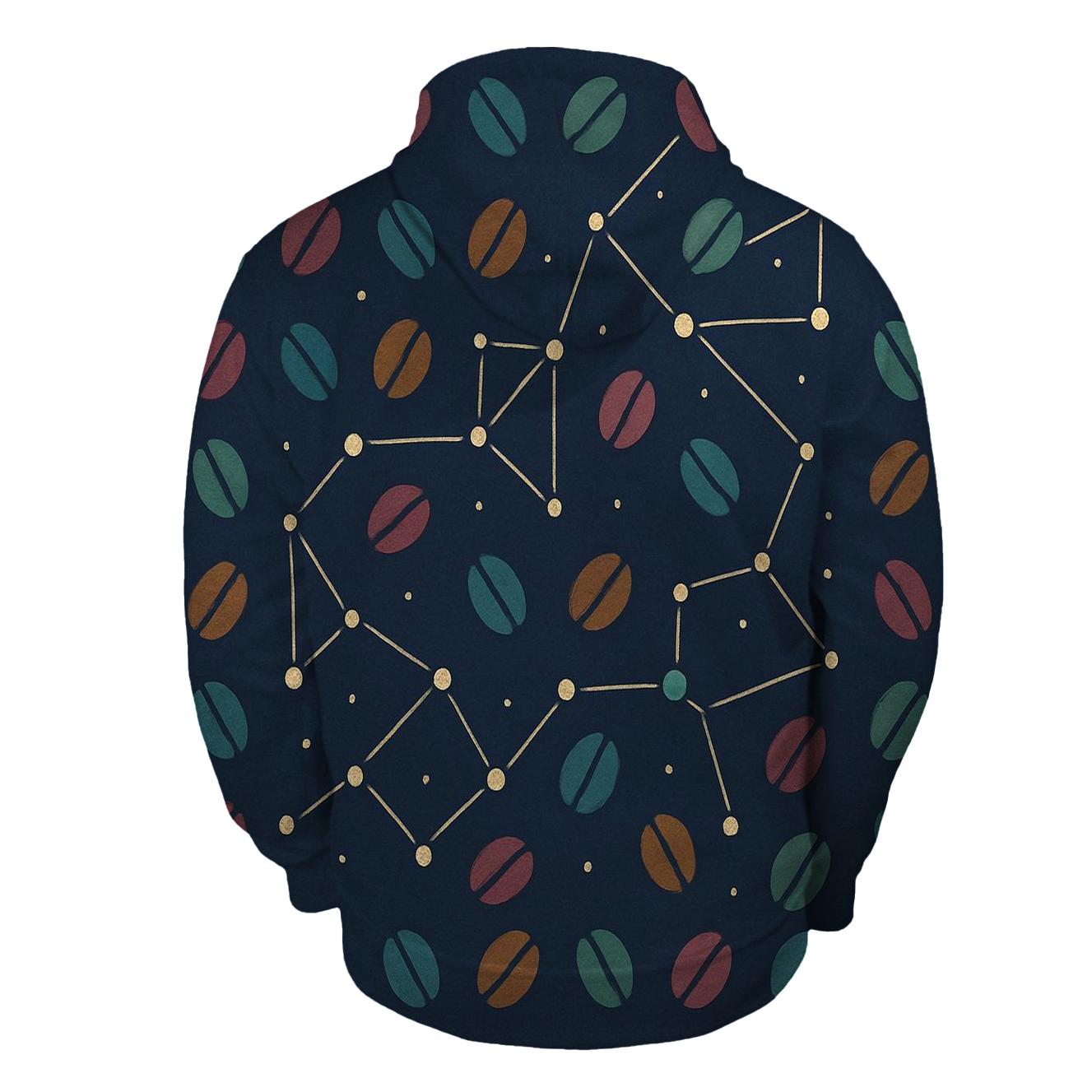 Bean Constellation Grid heavyweight hoodies