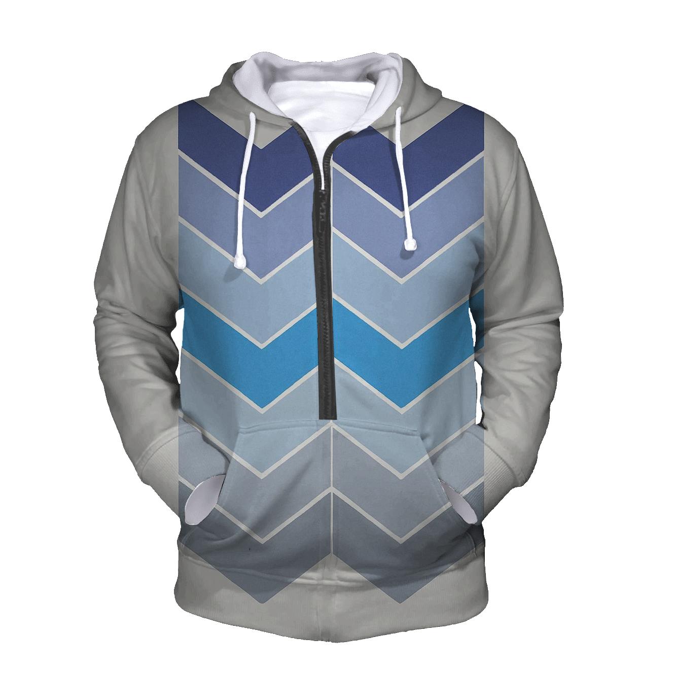 Accordion Chevron Comet Tail Fold graphic hoodies