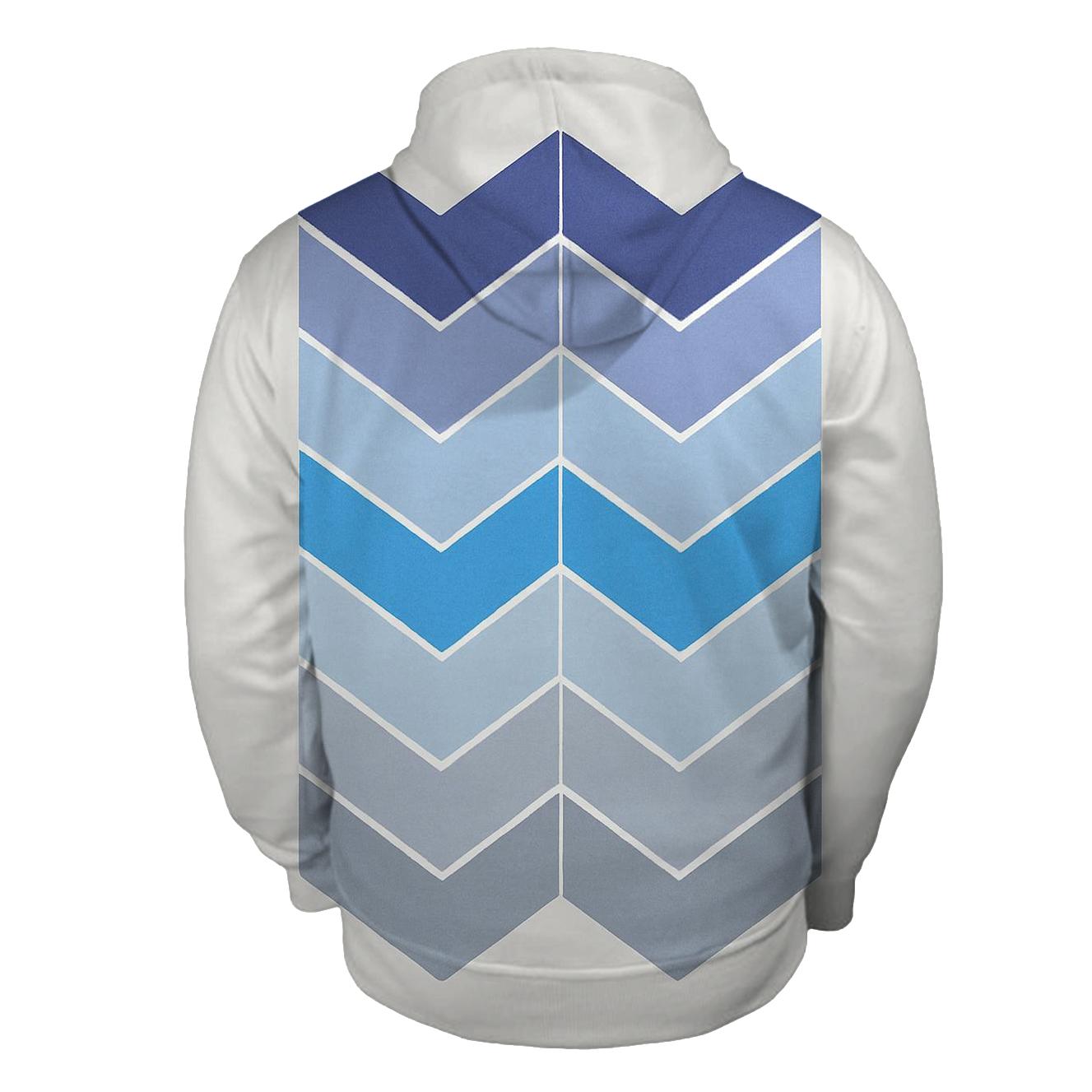 Accordion Chevron Comet Tail Fold graphic hoodies