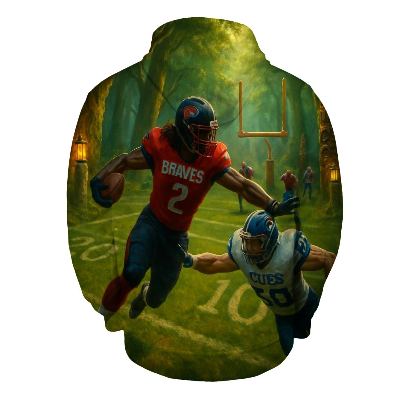 Forest Shrine End Zone Duel Braves Versus Cubs printed hoodies