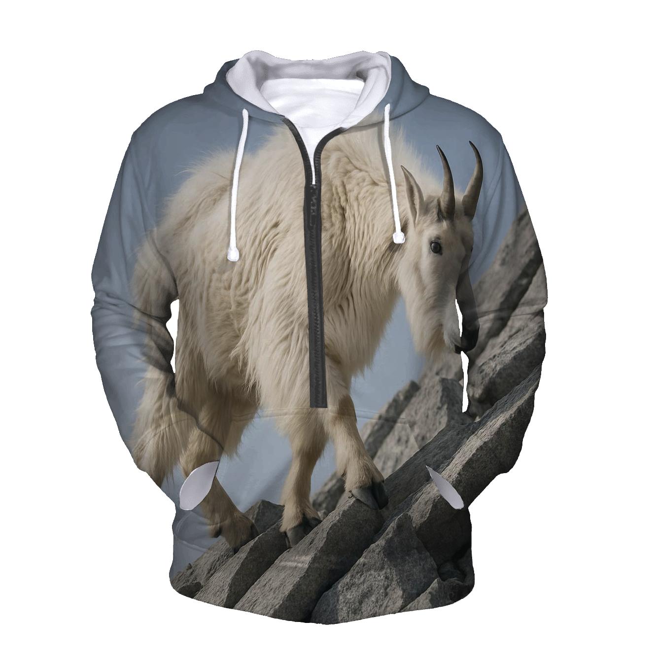 Alpine Scree Traverse Mountain Goat pullover hoodies