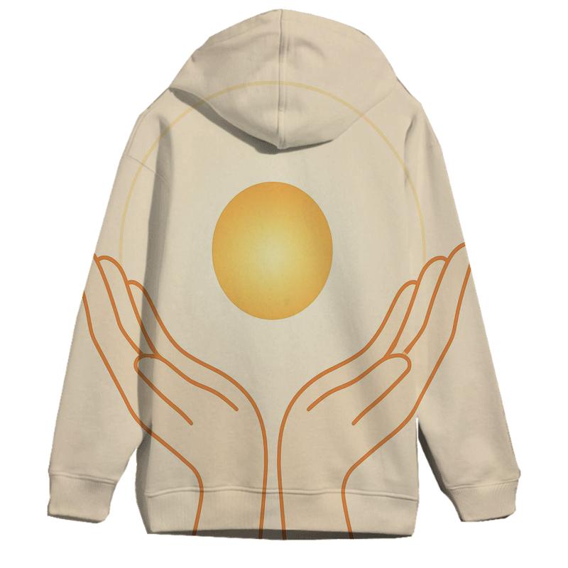 Open Hands Of Dawn printed hoodies