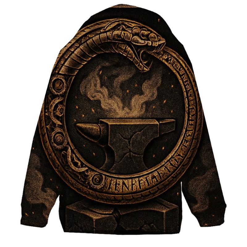 Clockwork Ouroboros Foundry printed hoodies