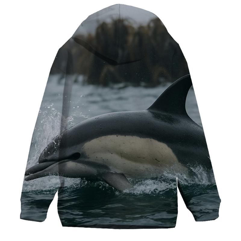 Kelp Corridor Pursuit Common Dolphin lightweight hoodies