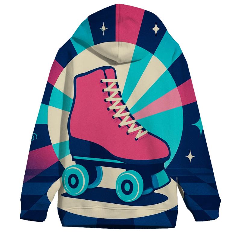 Roller Rink Spotlight Rays printed hoodies