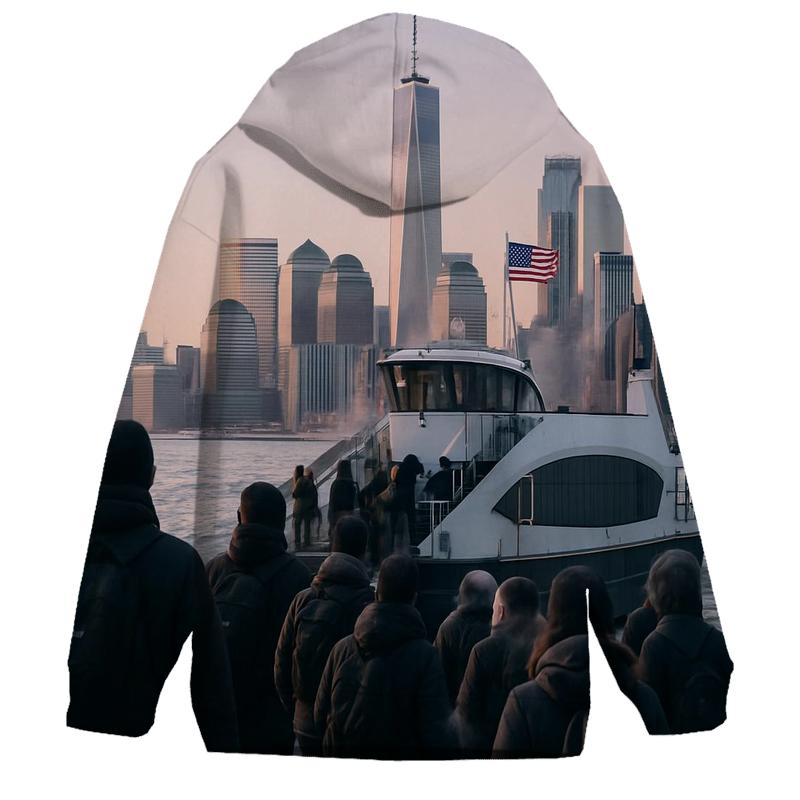 First Ferry Of Winter At Wall Street Pier hoodie trends