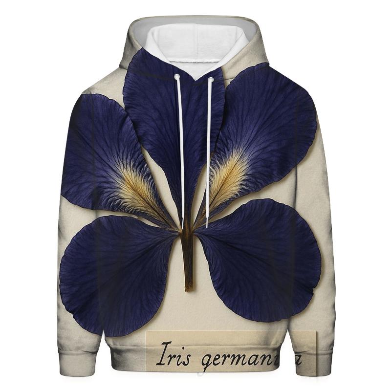 Iris Petals Pressed For Botanical Herbarium Sheet heavyweight hoodies
