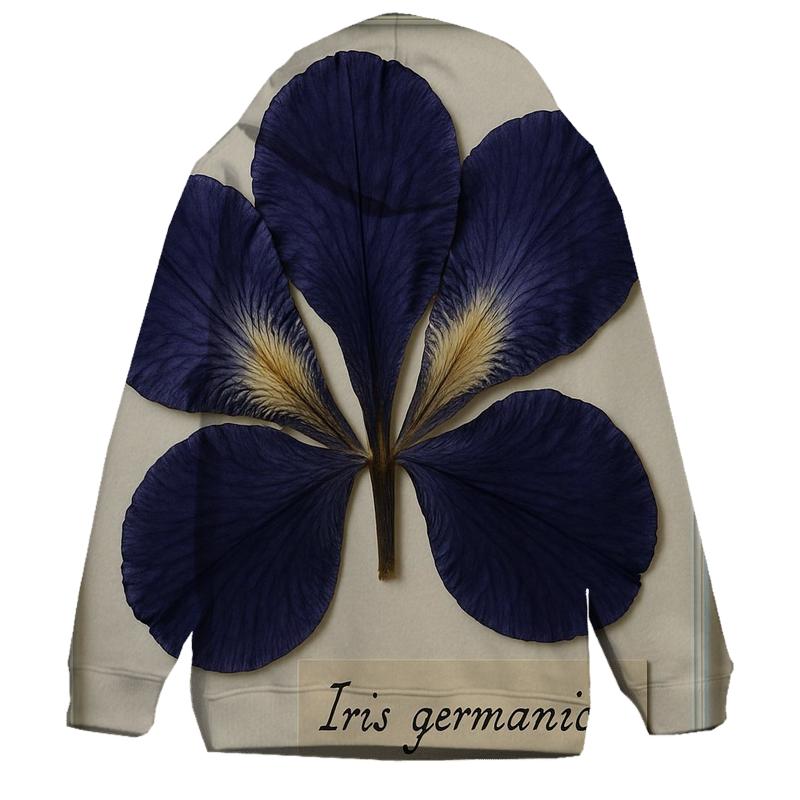 Iris Petals Pressed For Botanical Herbarium Sheet heavyweight hoodies