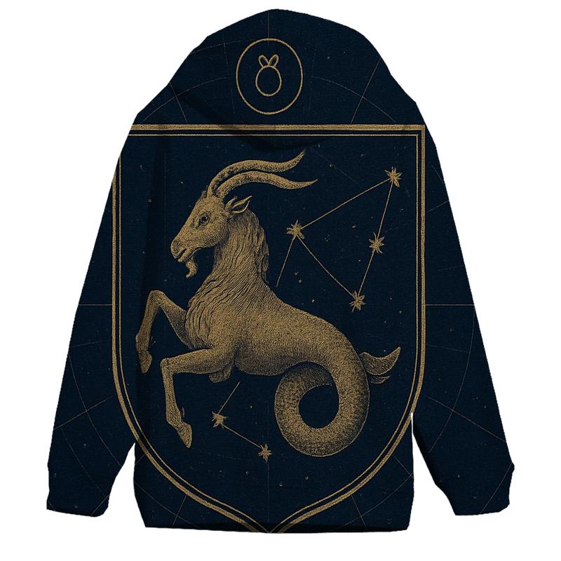 Capricorn Sea Goat Star Chart Crest hoodie trends