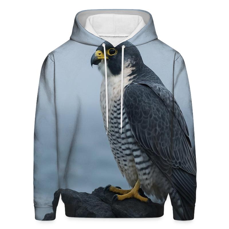 Basalt Perch Sentinel Peregrine Falcon designer hoodies