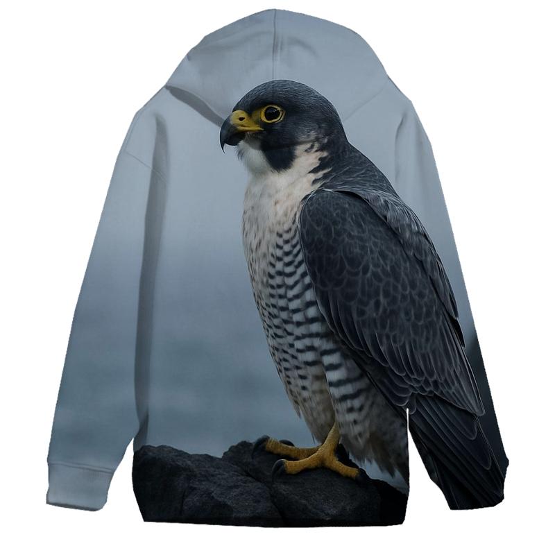 Basalt Perch Sentinel Peregrine Falcon designer hoodies