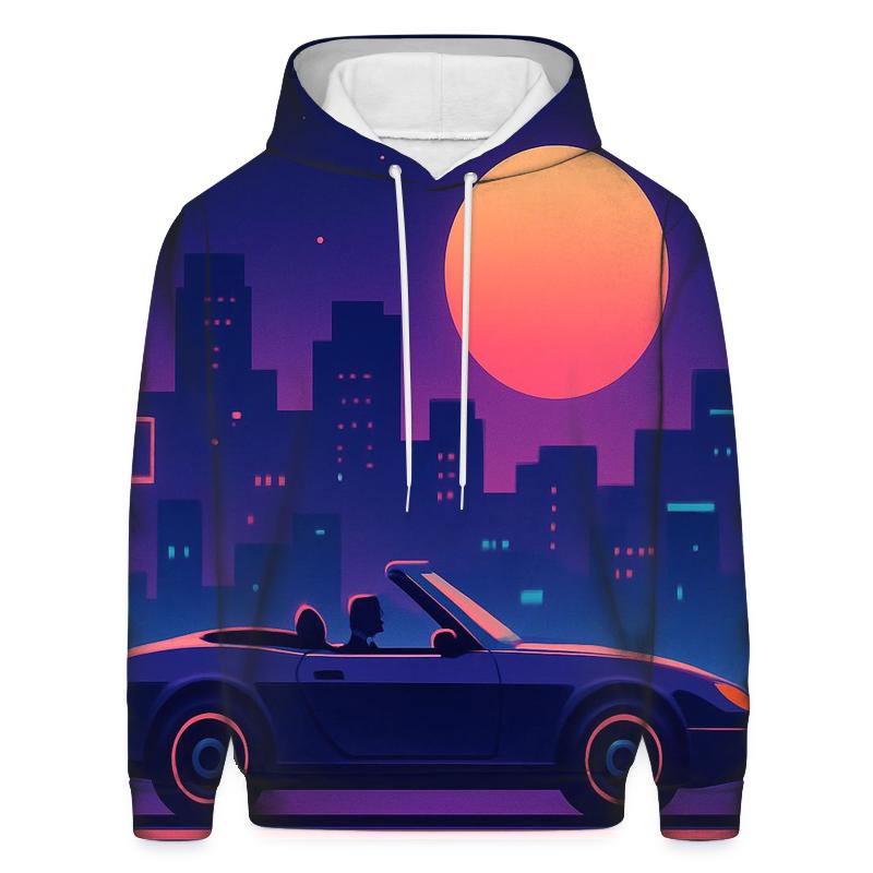 Sun Visor Convertible Night Drive zip-up hoodies