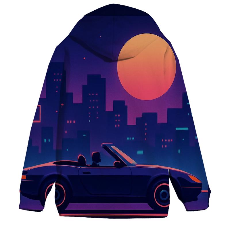 Sun Visor Convertible Night Drive zip-up hoodies