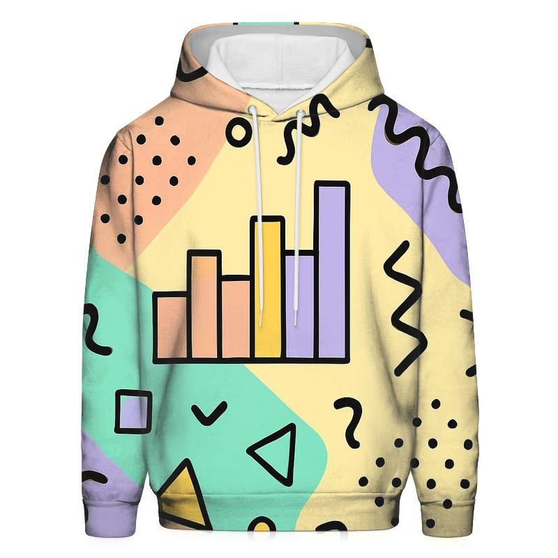 Memphis Geometry Stereo Splash pullover hoodies