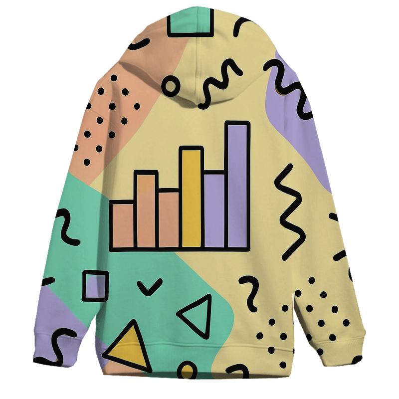 Memphis Geometry Stereo Splash pullover hoodies