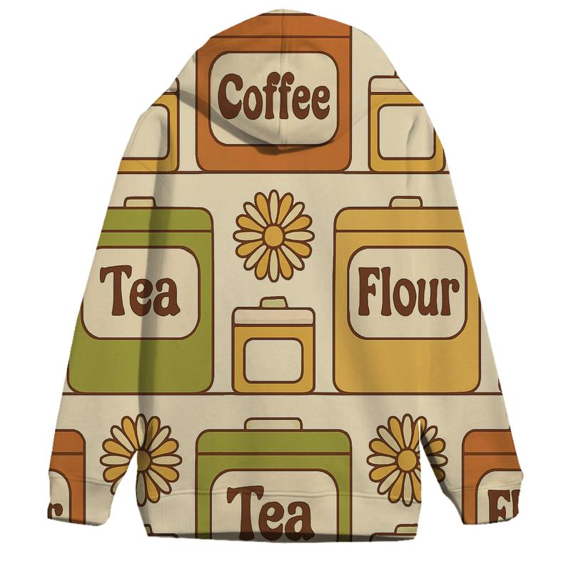 Sunburst Kitchen Canister Labels zip-up hoodies