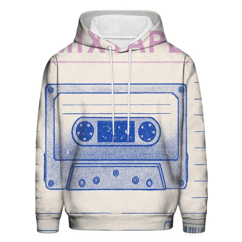 Nineties Cassette Mixtape Starfield Sleeve embroidered hoodies