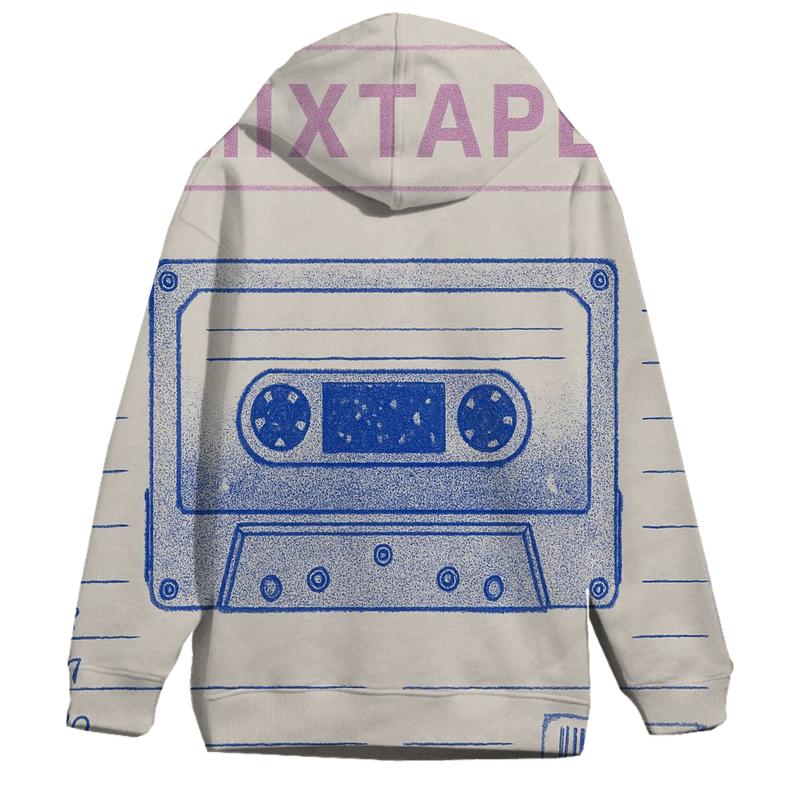 Nineties Cassette Mixtape Starfield Sleeve embroidered hoodies