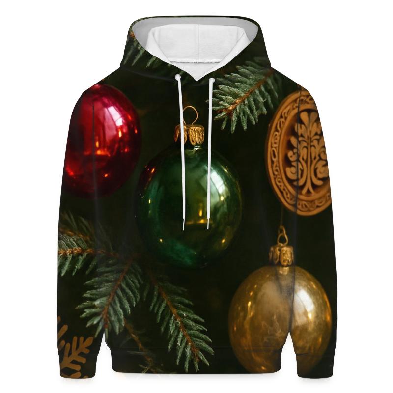Glass Baubles On A Tree Branch Like Tiny Worlds heavyweight hoodies