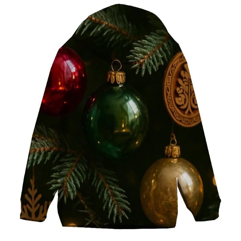 Glass Baubles On A Tree Branch Like Tiny Worlds heavyweight hoodies