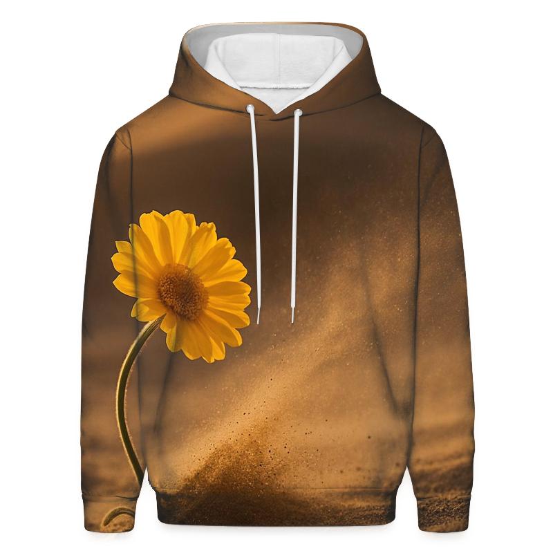 Desert Marigold At The Edge Of A Windblown Dune premium hoodies
