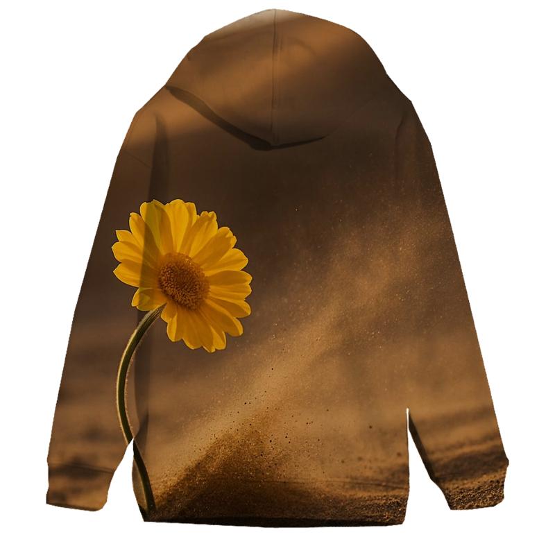 Desert Marigold At The Edge Of A Windblown Dune premium hoodies