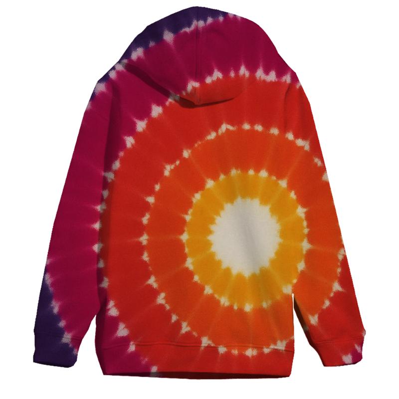 Bullseye Supernova Off Center Burst graphic hoodies