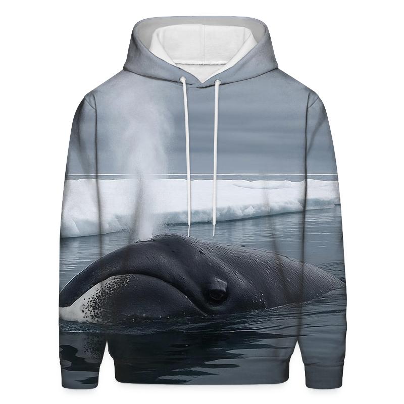 Ice Edge Breath Bowhead Whale pullover hoodies