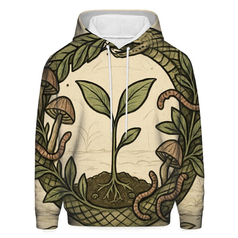 Garden Compost Ouroboros embroidered hoodies