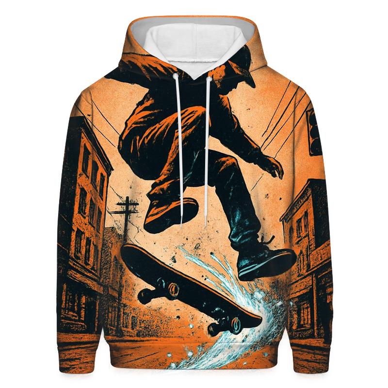 Meteor Trail Skateboarding Kickflip hoodie designs