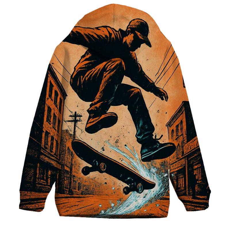 Meteor Trail Skateboarding Kickflip hoodie designs