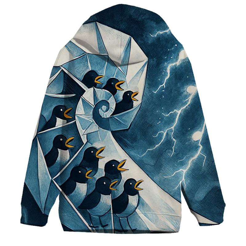 Paper Nautilus Storm Choir printed hoodies