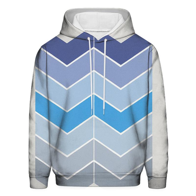 Accordion Chevron Comet Tail Fold heavyweight hoodies