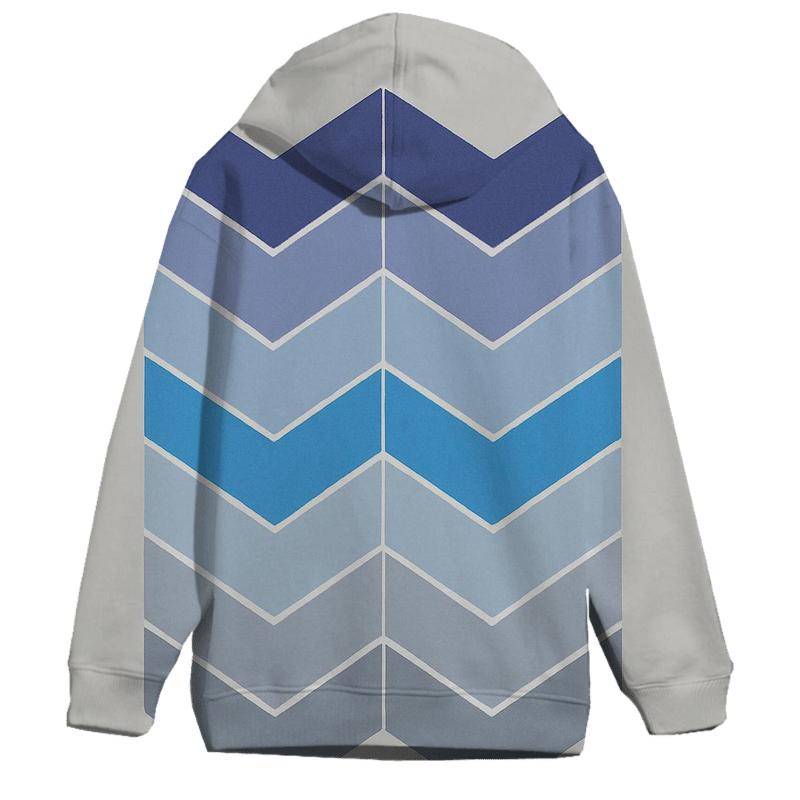 Accordion Chevron Comet Tail Fold heavyweight hoodies